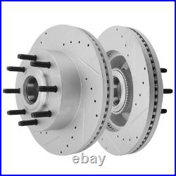 RWD Front Drilled Disc Brake Rotors for 2013 2025 Ford F-250 F-350 Super Duty