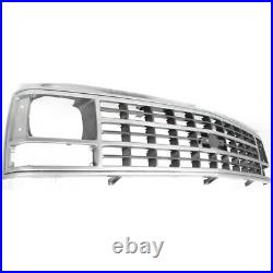 Radiator Grille Silver For 88-93 Chevy Pickup Models with Single H/Lamps Excl. WT