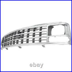 Radiator Grille Silver For 88-93 Chevy Pickup Models with Single H/Lamps Excl. WT