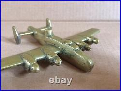 Rare Brass Ww2 Trench Art Hand Made Lancaster Model Aircraft Empire CC Parts