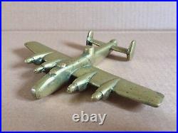 Rare Brass Ww2 Trench Art Hand Made Lancaster Model Aircraft Empire CC Parts