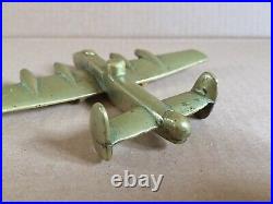 Rare Brass Ww2 Trench Art Hand Made Lancaster Model Aircraft Empire CC Parts