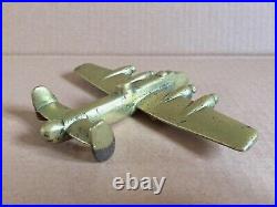 Rare Brass Ww2 Trench Art Hand Made Lancaster Model Aircraft Empire CC Parts