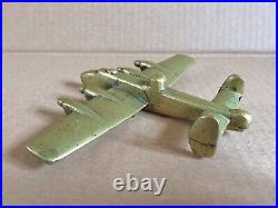 Rare Brass Ww2 Trench Art Hand Made Lancaster Model Aircraft Empire CC Parts