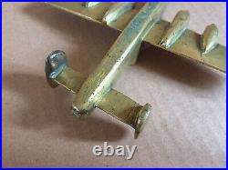 Rare Brass Ww2 Trench Art Hand Made Lancaster Model Aircraft Empire CC Parts