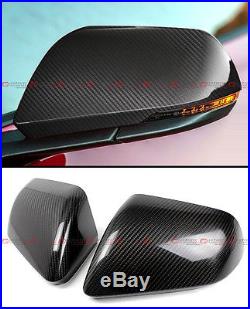 Real Carbon Fiber Side Mirror Covers For 2015-17 Ford Mustang With Led Signal Gt