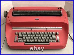 Red Vintage IBM Selectric Typewriter Model 72 & Accessories FOR PARTS/ REPAIR