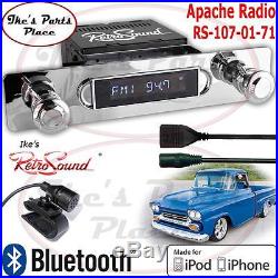 RetroSound 55-59 Chevy Truck Model Apache Radio/BlueTooth/iPod/USB/3.5mm AUX-In