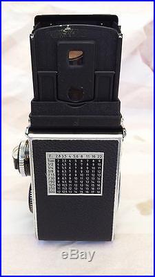Rolleiflex Model K4F1 TLR Camera 3.5F-75mm f3.5 and extra parts & case