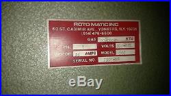 Roto-Matic Model 666 Rotary Parts Pressure Wash System Used, working condition