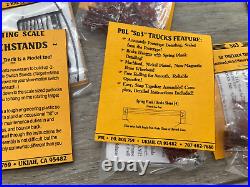 SN3 Model Train Parts Lot PBL Thielsen Trucks Wheelset Archbar Switch stands Kit