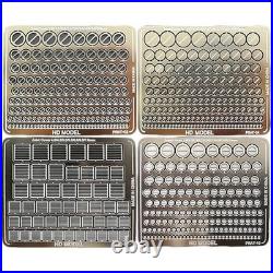 Silver & Style Stainless Steel Etched Model Parts Set for Gundam, Tanks, Robots