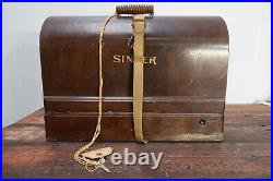 Singer Sewing Machine Model 99-13 With Case & Key + Many Extra Original Parts