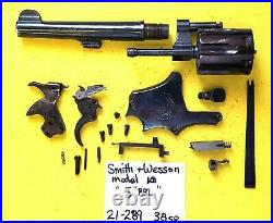 Smith & Wesson 38 SP. PRE MODEL 10 GUN PARTS LOT DIAMOND GRIPS ITEM # 21-289