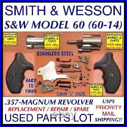 Smith & Wesson Model 60.357 Used Parts Lot S&w (60-14) 357 / 38-spl Parts