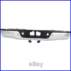 Step Bumper For 2007-2013 Toyota Tundra Assembly With Sensor Holes Chrome Rear