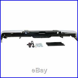 Step Bumper For 2008-2016 Ford F-250 SD With Chrome Face Black Pad Steel Rear