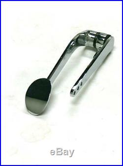 Street Rod Chrome Spoon Gas Pedal + Black Throttle Cable + Bracket & Spring Kit