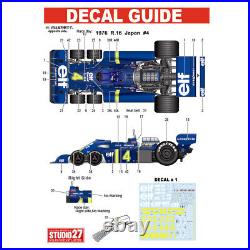 Studio27 CP20002 120 Tyrrell P34 #4 Japan GP 1976 Set Decal&Parts