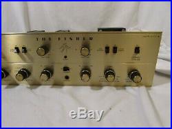 The Fisher Model X-101-B Tube Amp Stereo Master Control Amplifier for parts Read