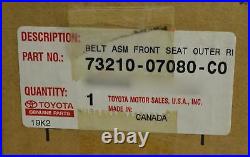 Toyota Genuine Parts Model 73210-07080-C0 Belt Asm Front Seat Outer RI Black
