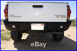 Toyota Tacoma 05-15 Rear Bumper (All Models) LED Holes Offroad Steel D-Rings