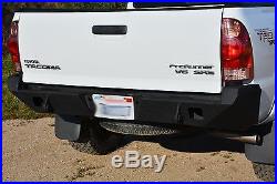 Toyota Tacoma 05-15 Rear Bumper (All Models) LED Holes Offroad Steel D-Rings