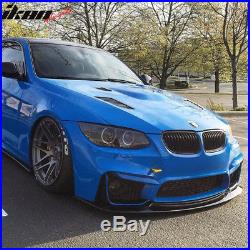 V1 Style PU Front Bumper Lip For 11-13 BMW E92 LCI Models With M4 Style Bumper