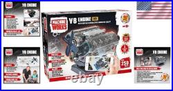 V8 Engine Replica Model Educational DIY Kit with Sounds and Illumination