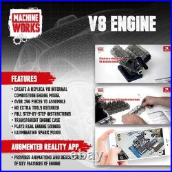 V8 Engine Replica Model Educational DIY Kit with Sounds and Illumination