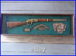 Vintage Winchester Model 1886 Shadow Display Box Remington Gun Parts