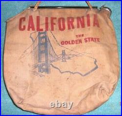 VTG Original California Golden Gate Radiator Water Bag Souvenir Hot Rat Rod 60s