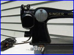 Vintage 1951 Singer Sewing Machine Centennial Model 15 Untested for Parts AK