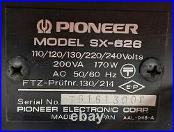 Vintage 1970's Pioneer Model SX-626 AM/FM Stereo Receiver AS-IS For Parts/Repair
