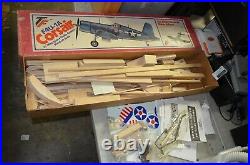 Vintage! 1978 Top Flite F4U-1A Corsair R/C Model Airplane Box with Parts READ
