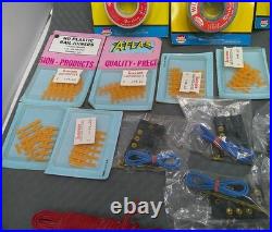 Vintage 1980s HO Model Train Parts Lot Illuminated Bumper Switches Wire Joiners