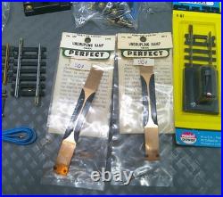 Vintage 1980s HO Model Train Parts Lot Illuminated Bumper Switches Wire Joiners