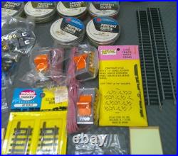 Vintage 1980s HO Model Train Parts Lot Illuminated Bumper Switches Wire Joiners
