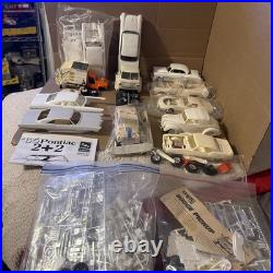 Vintage AMT Revell MPC Lot Of 12 Junkyard White Party All Unpainted Cars & Parts