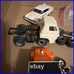 Vintage AMT Revell MPC Lot Of 12 Junkyard White Party All Unpainted Cars & Parts