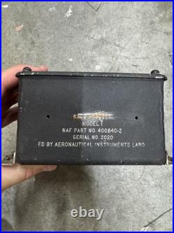 Vintage Aeronautical Instruments Labs Model I NAF 400840-2 Box Parts Only