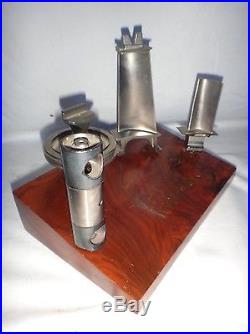 Vintage Aviation Award Trophy Engine Parts Mechanic Pilot Miniature Model Plane
