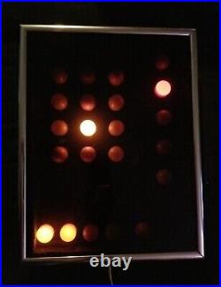 Vintage Chrono-Art Lighted Binary Dot Clock Model II As-Is for parts or Repair