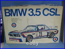 Vintage Entex BMW 3.5 CSL, 1/16 Scale Model Car Kit, Sealed Parts Bags