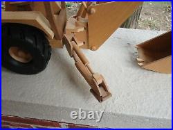 Vintage Hand Made 25 Wooden Backhoe All Parts Move Equipment Model