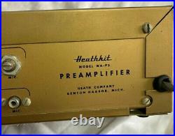 Vintage Heathkit Model Wa-p2 Preamplifier Untested For Parts Tube Amp
