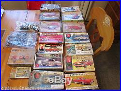 Vintage Model Car Kits Box Lot of 16 for Repair Parts