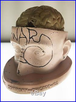 Vintage Model Of Brain & Head Removable Parts Denoyer-Geppert Co Chicago MACABRE