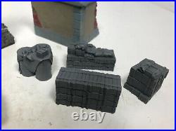 Vintage Pro Painted Resin WW2 1/72 Scale Diorama Building Tank Parts Lot Model