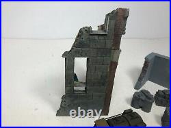 Vintage Pro Painted Resin WW2 1/72 Scale Diorama Building Tank Parts Lot Model